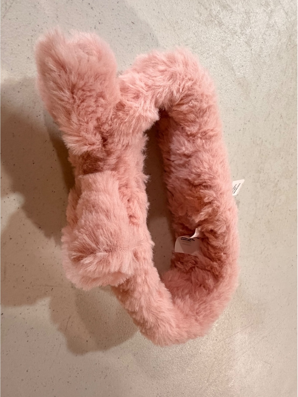 Pink Faux Fur Bow Headband